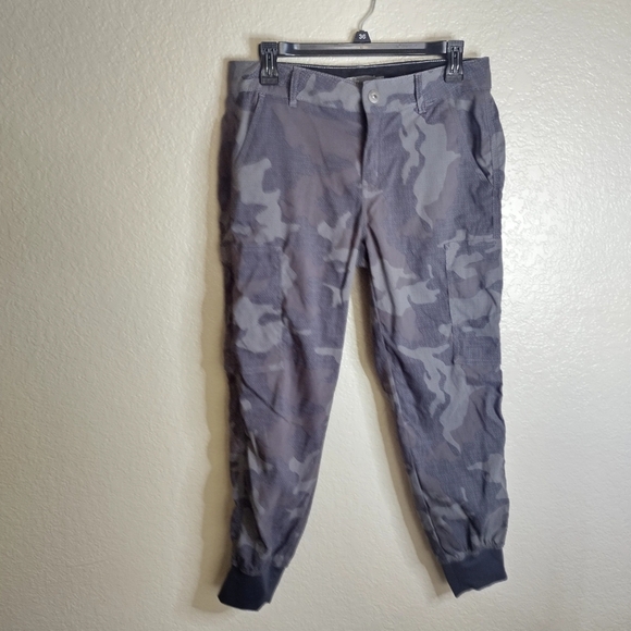 PrAna Gray Camo Sky Canyon Jogger Drawstring Sz 6 - Picture 2 of 10